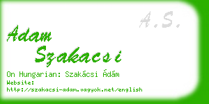 adam szakacsi business card